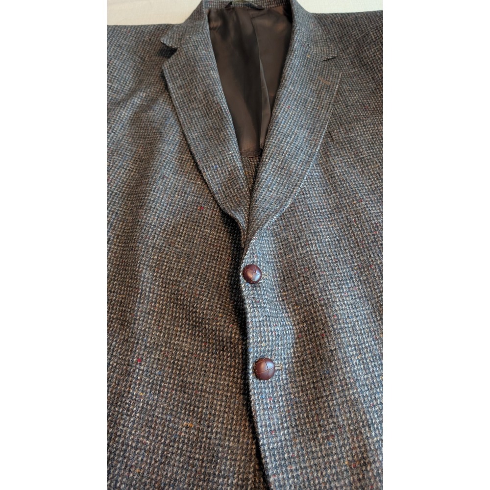Vintage ARNOLD PALMER 1980's Jacket Men Brown Multicolor Wool Blend Size 2XL